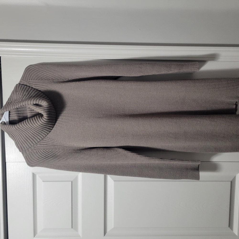 Ribbed Turtleneck Sweater Dress
